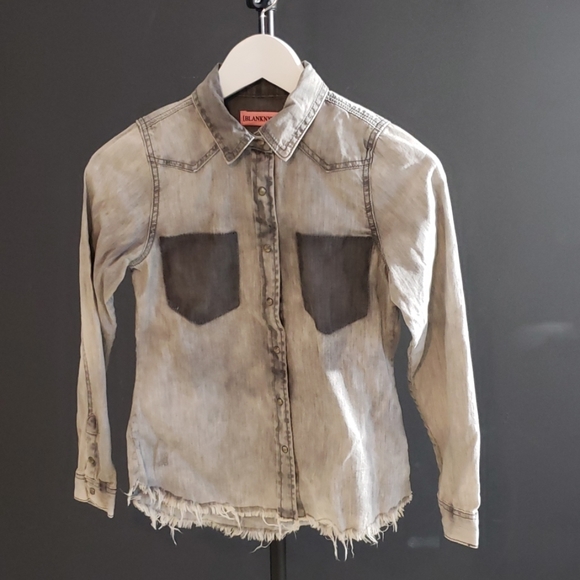 BLANKNYC Girls denim long sleeve - Picture 1 of 4